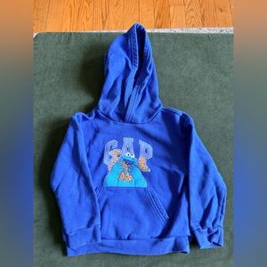 GAP Blue Kids Hoodie with Cookie Monster Graphic